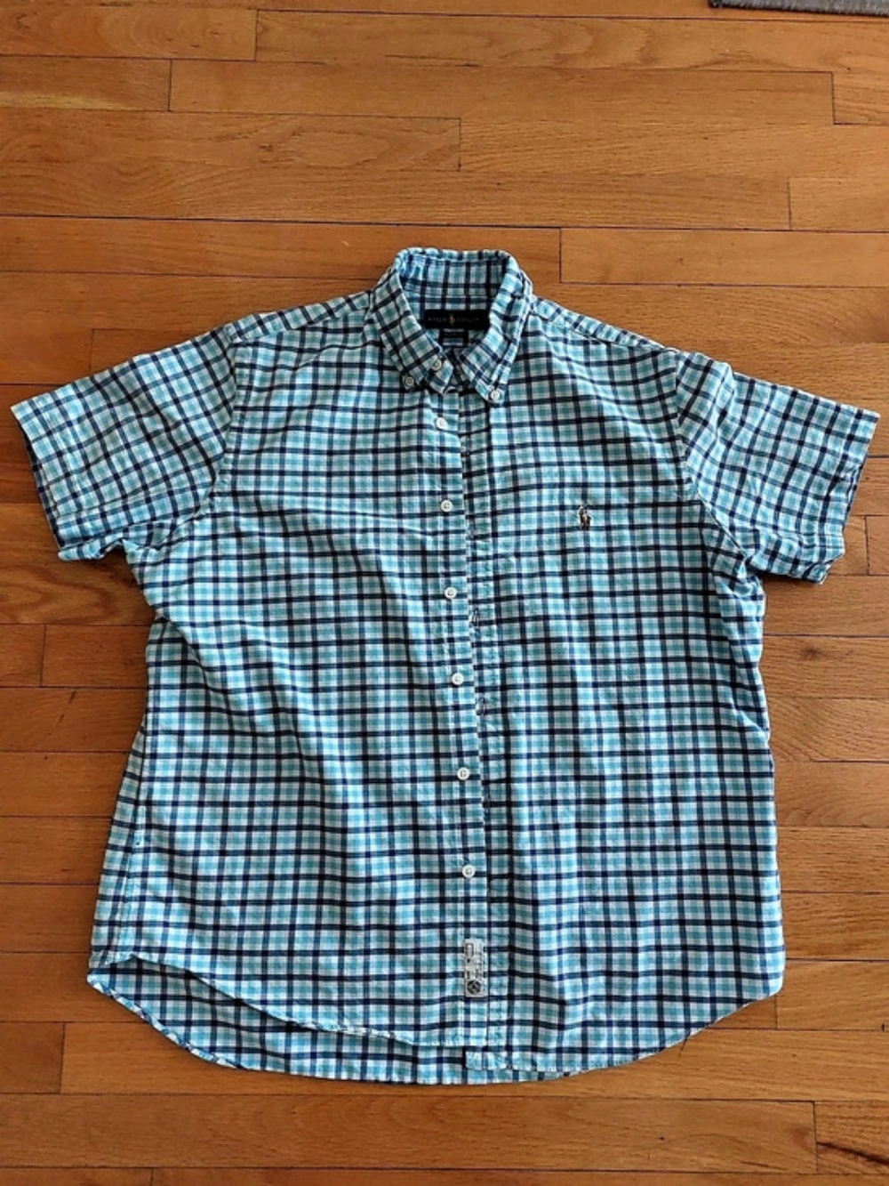Ralph Lauren Men's Classic Fit Plaid Short Sleeve Shirt Size Large